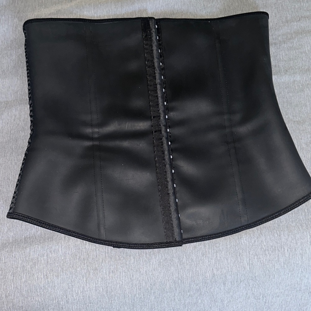 Black Latex waist trainer large